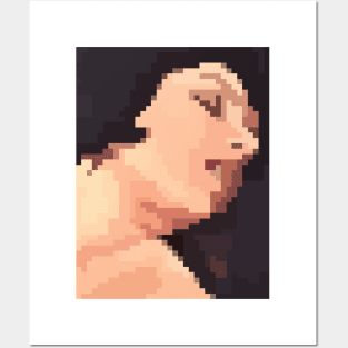 Pixel Art (retro brunette) Posters and Art